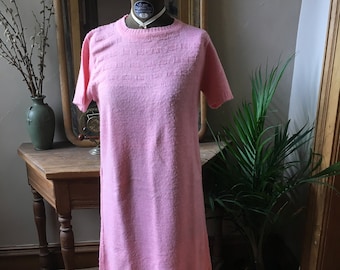 Vintage 1960's Pink Knit Sweater Dress