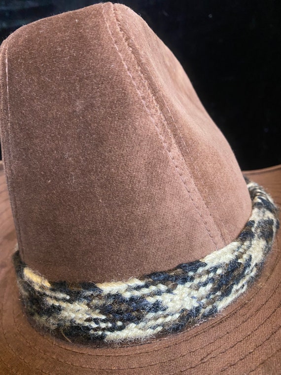 Vintage brown velour Stetson cowboy hat - image 6