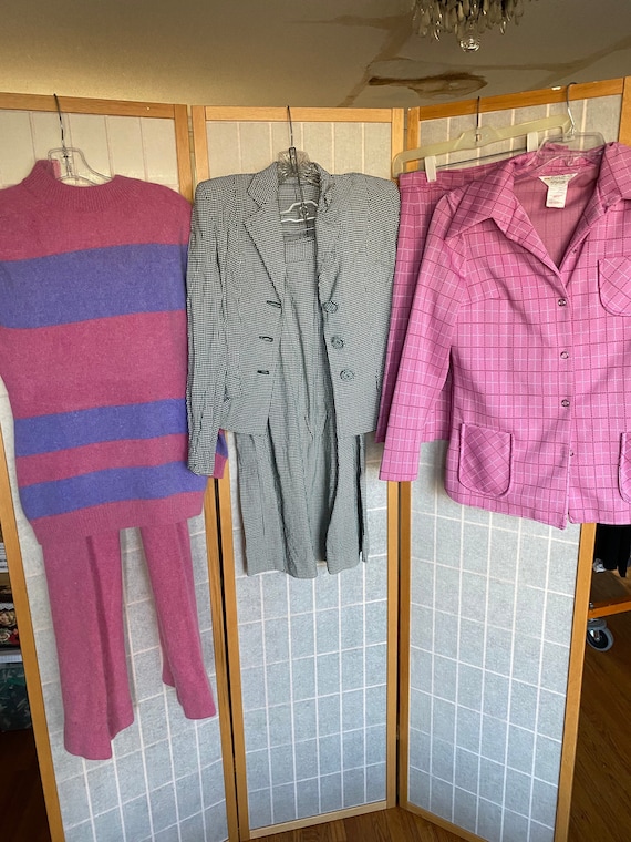 Vintage Lot of 3 Skirt and Pant Suit Sets, 1940's