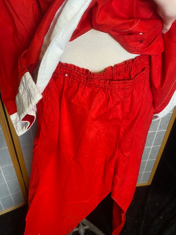 Vintage 1950’s handmade Santa Claus costume, size… - image 5