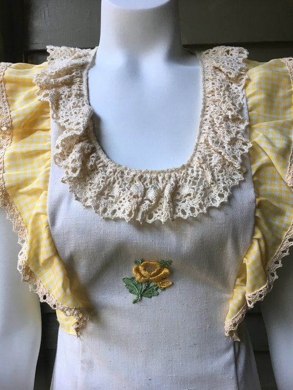 Vintage 1970's Cotton Maxi Dress - image 4