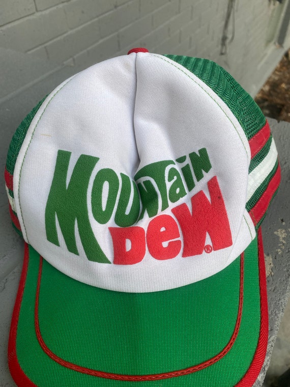 Vintage 1970’s 3 stripe green Mountain Dew baseba… - image 4