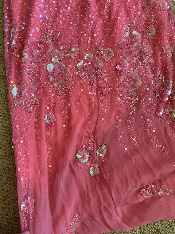 Vintage 1980's Le Gala by Mon Cheri Pink Fully Be… - image 7
