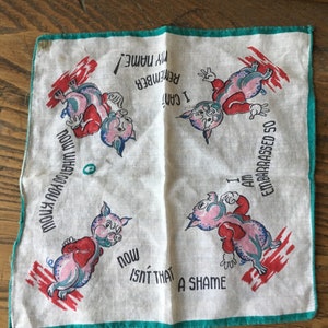 Vintage Novelty Piggy Hanky image 3