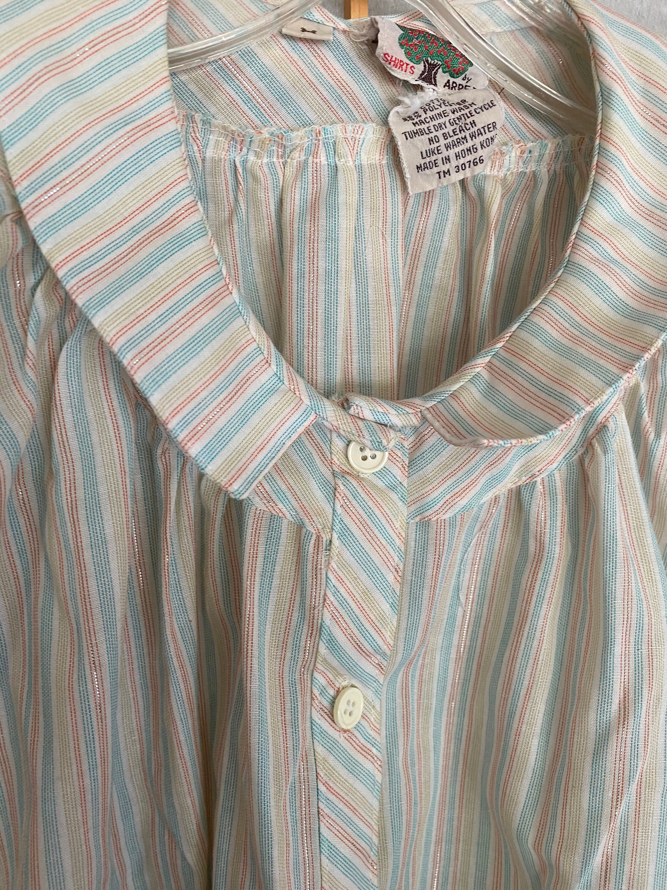 Vintage organically grown shirts by arpeja pastel striped | Etsy