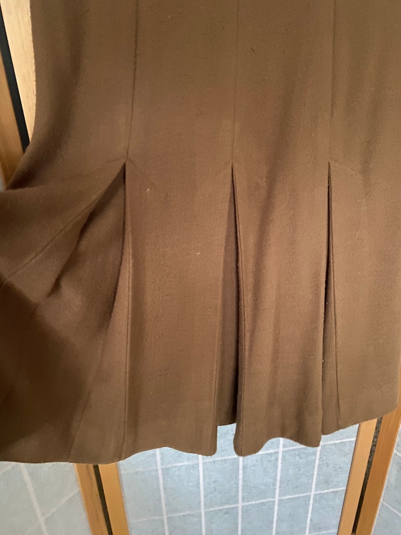 Vintage 1960\u2019s 1970\u2019s brown long sleeve Vicky Vaughn dress