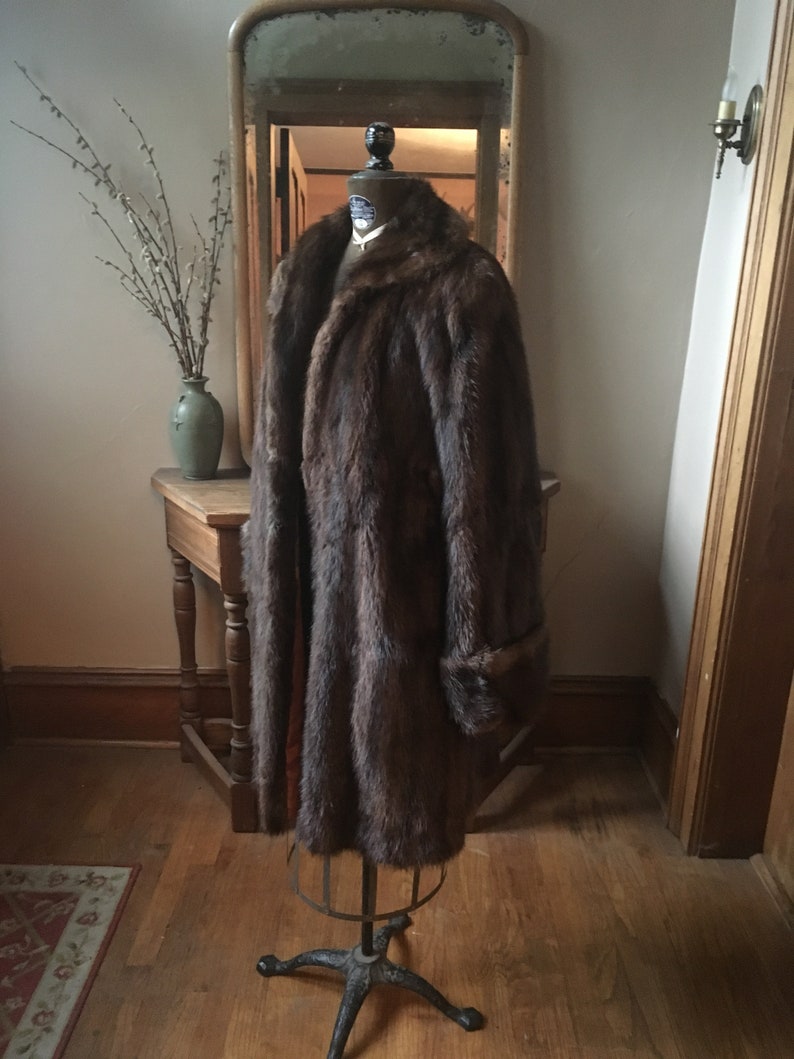 Vintage Brown Mink Fur Coat