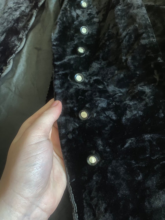 Antique Vintage Black Velvet 1890'S Jacket, Blazer - image 3