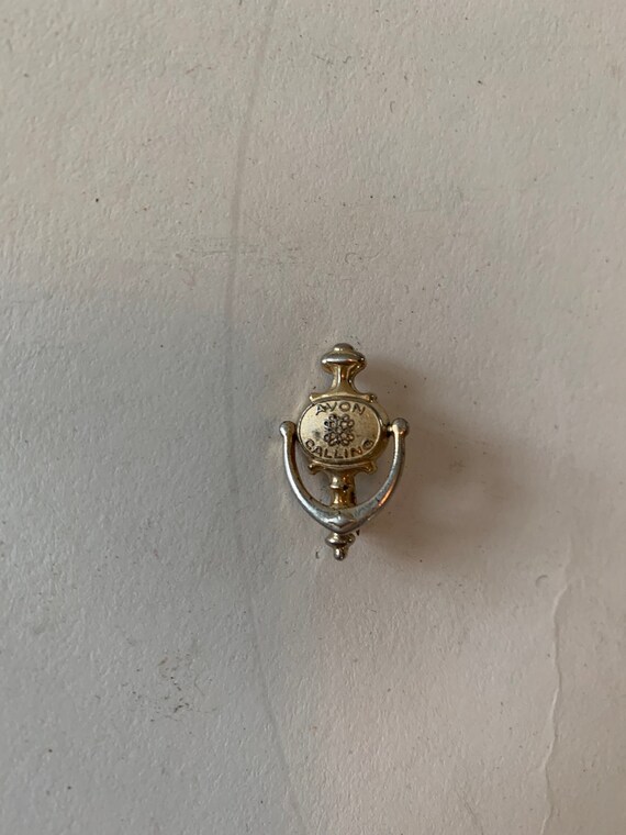 Vintage Avon Calling Door Knock Pin, Brooch Gem