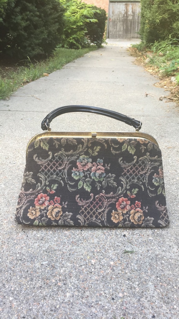 Vintage Floral Cloth Purse - image 1