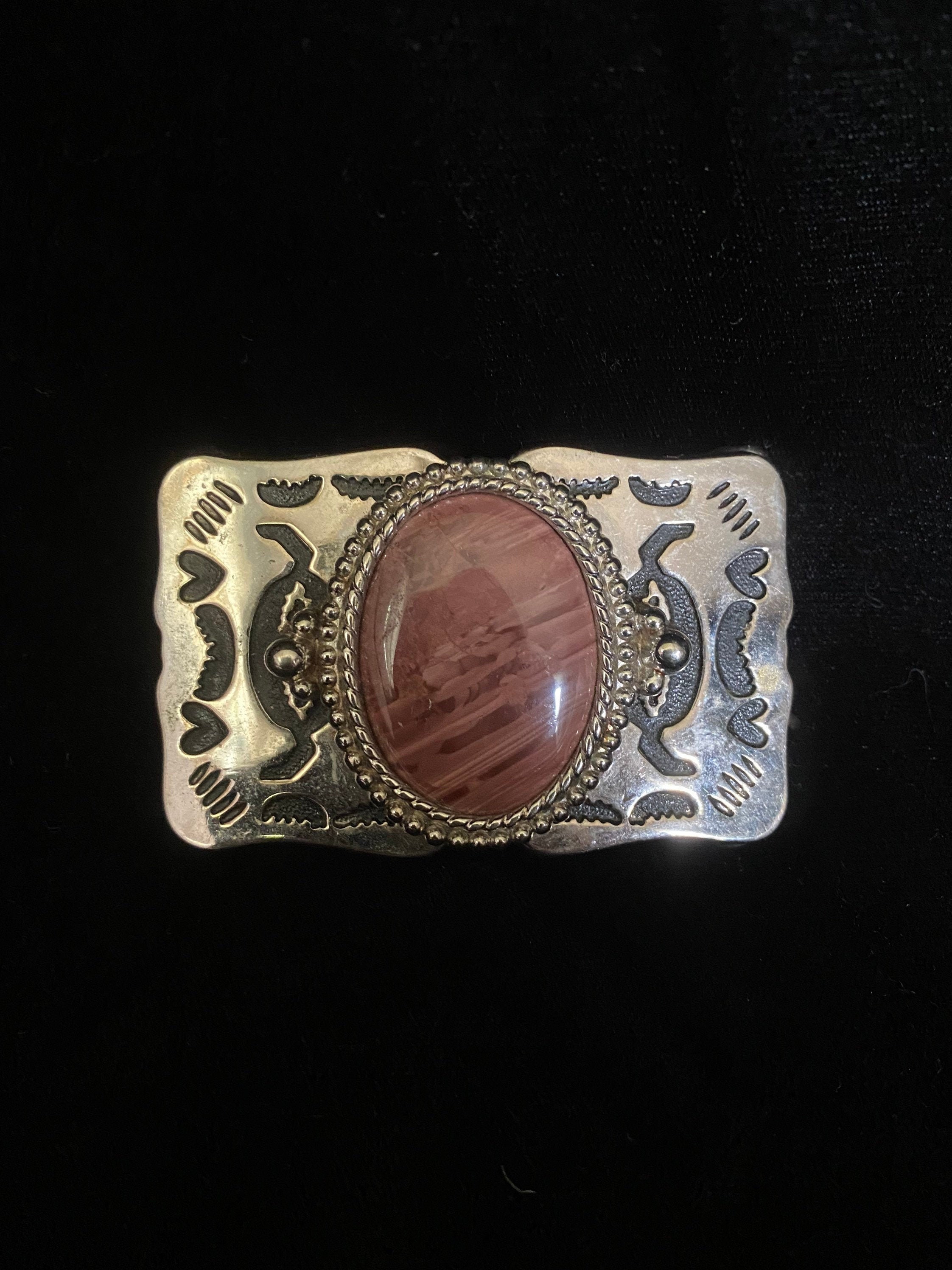 Superbe Boucle De Ceinture Vintage Années 80 – Style Créateur, Rouge Et Or, Métal Original – état Neuf Jamais Portée