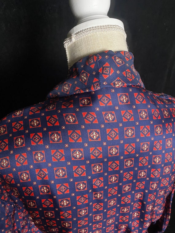 Vintage 1950’s blue and red square pattern mens s… - image 7