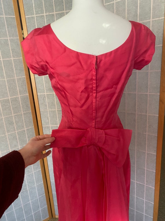 Vintage 1950’s hot pink Emma Domb party dress, si… - image 5