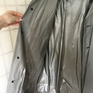 Vintage Dark Gray Rain Coat Trench Coat Rain Wear - Etsy
