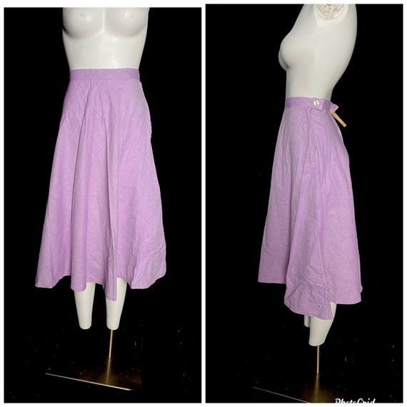 Vintage 1950’s purple summer skirt, size small - image 1