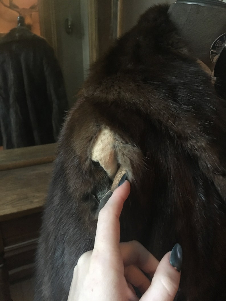 Vintage Brown Mink Fur Coat