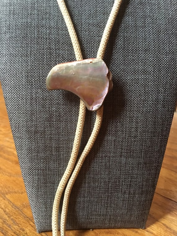 Vintage 1980's Abelone Bolo Tie