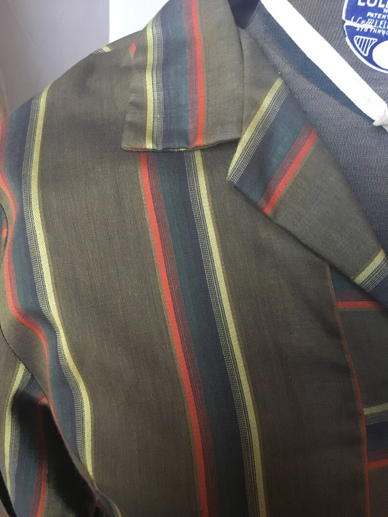 Orange Striped T-Shirt Dress Vintage 1960/'s Brown