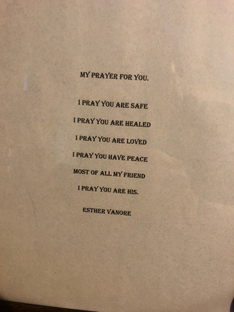 Inspirational Poem My Prayer For You | Etsy