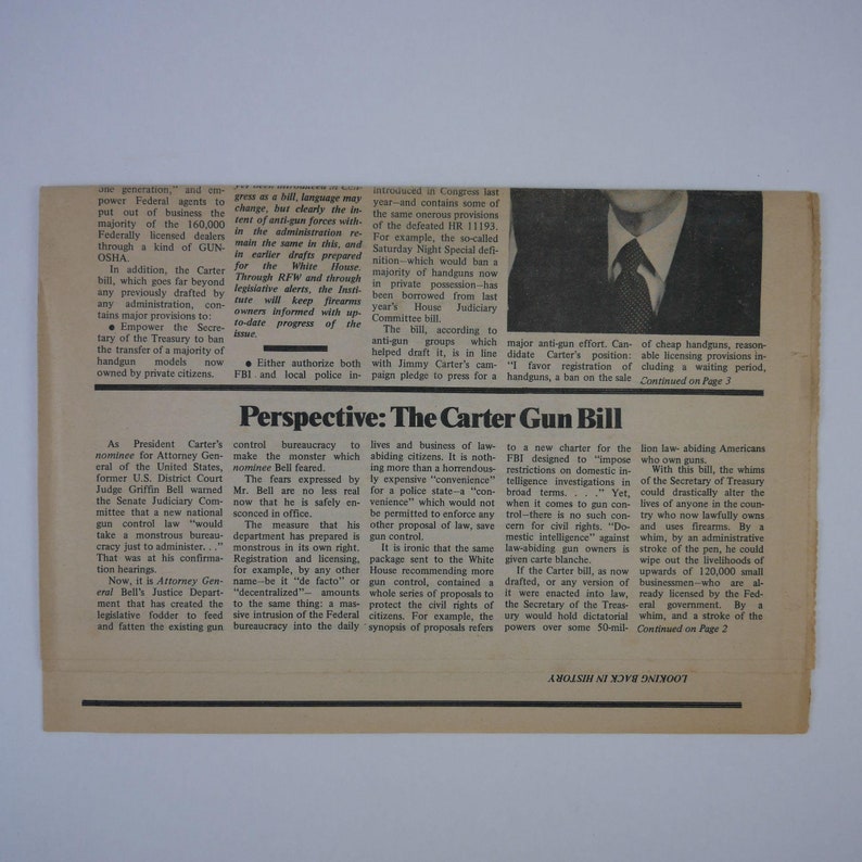 Vintage 1977 NRA Institute for Legislative Action \u201cReports from Washington\u201d