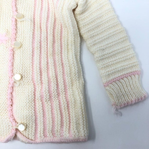Handmade Crochet Baby Cardigan Sweater Girl Vinta… - image 5