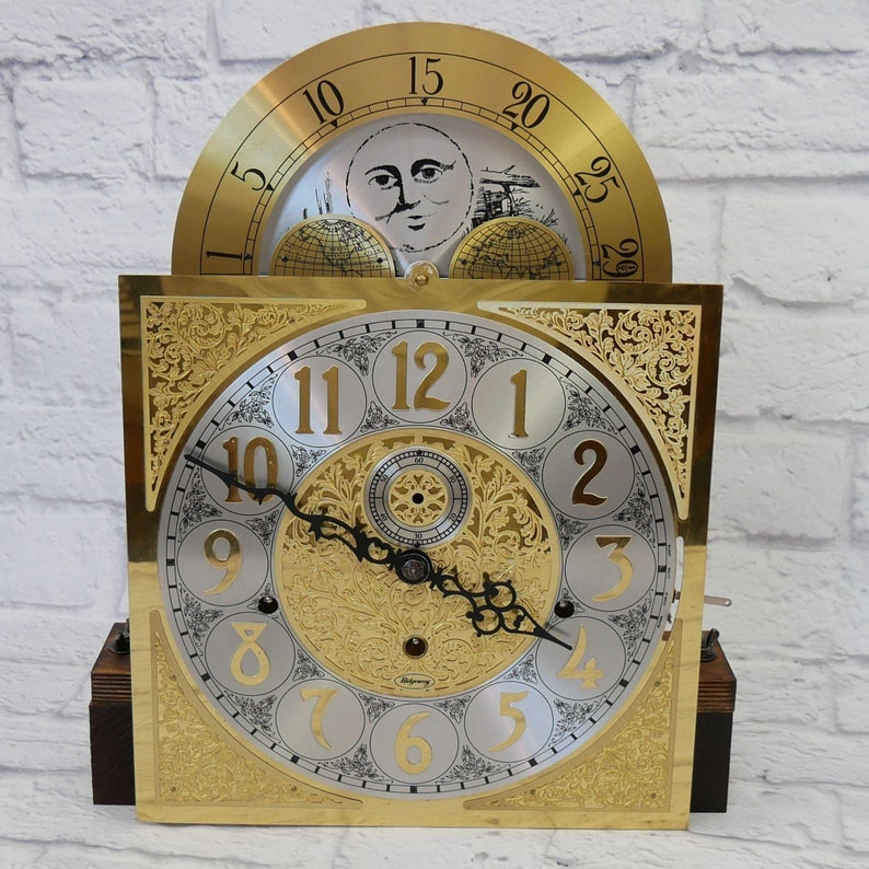 Vintage Ridgeway Grandfather Clock Face w/ Clock Movement Etsy