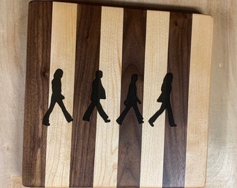 Abbey Road Beatles Cutting Board | High-Quality Wood | Iconic Crosswalk Design | Music-inspired Kitchen Decor