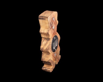 Hand-Carved Myrtle Wood Leprechaun Bottle Opener | Irish-Inspired Fridge Decor & Cap Catcher