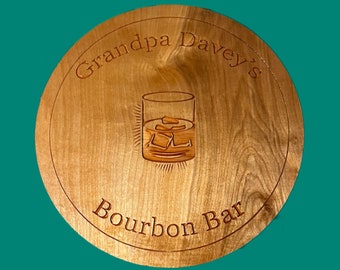 Personalized Bourbon Bar Wooden Sign | Classic Design | High-Quality Wood