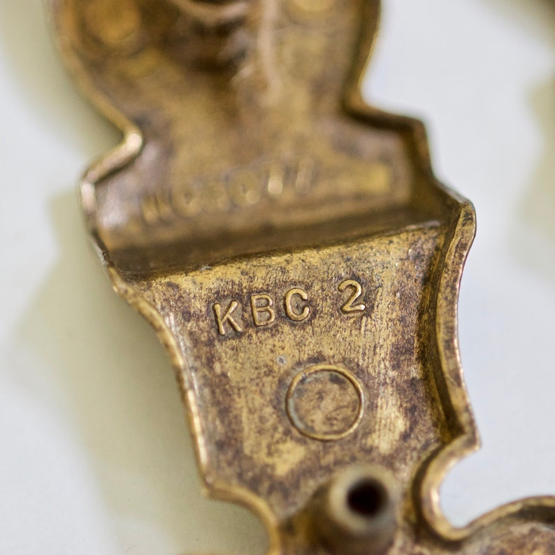 4 vintage Keeler Brass Company KBC stamped hammered metal Etsy