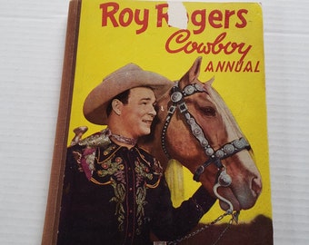 Vintage Roy Rogers Cowboy Annual Hardcover Book (1952)