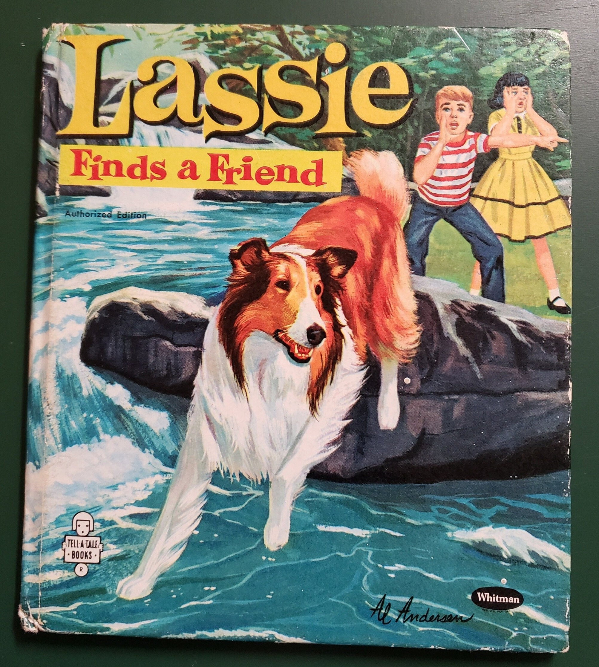 Vintage Lassie Finds a Friend Whitman Tell-a-tale Children's Book