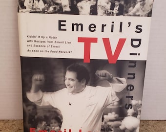Vintage Emeril's TV Dinners (1998) Hardcover First Edition Cookbook with Dust Jacket