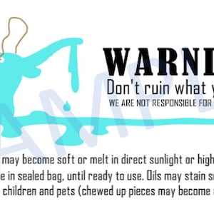 Freshie Warning Labels, DIGITAL DOWNLOAD, Aromie Warning Labels, Freshie Supplies, Print Your Own Freshie Warning Labels 2" x 4"