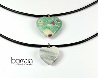 Heart pendant, two different sizes and colors selectable