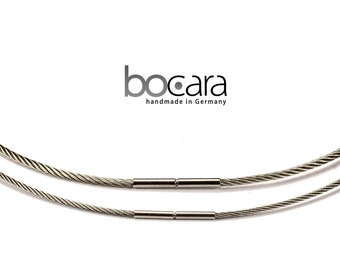 1 wire necklace, length 45 and 42 cm and thickness selectable.