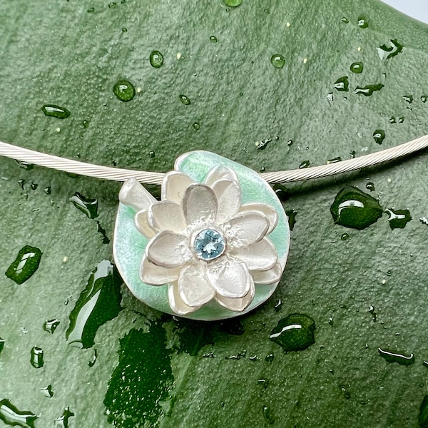 Iris and Lily Necklace Etsy