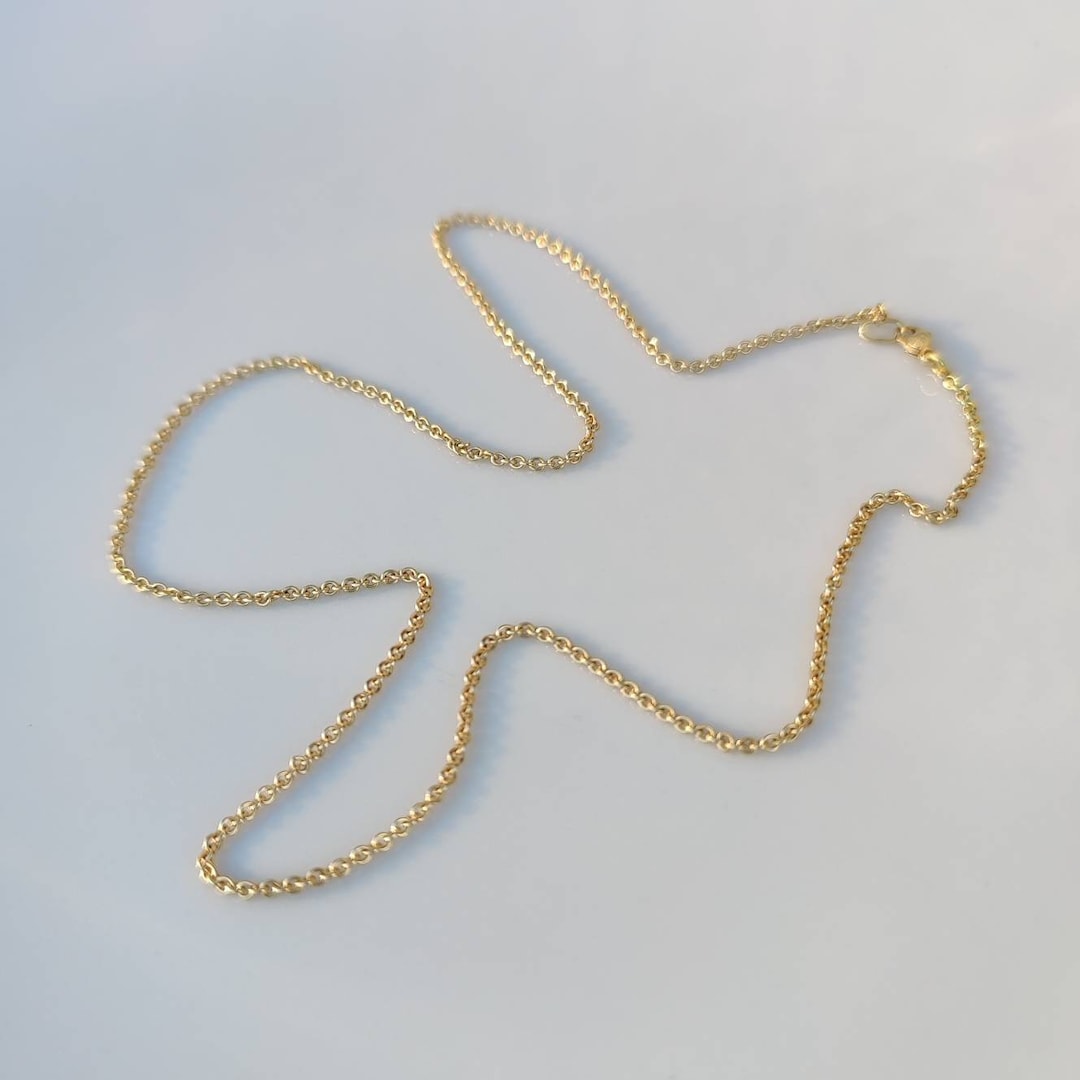 Catena A Cordolo Dell'uomo D'oro Massiccio 9 Carati Oro Giallo 9k - Foto 3