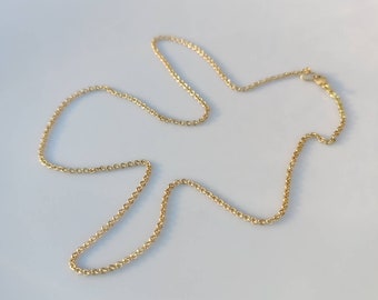 18 carat gold chain with lobster clasp, stable anchor chain made of solid 750 gold, 46 cm long, by Iris Schamberger, fairytale jewellery