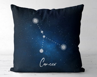 Cancer sign gift, pillow or pillow cover for zodiac lovers