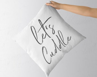 LET'S CUDDLE pillow cover for farmhouse