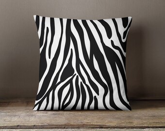 Zebra decor throw pillow for modern house