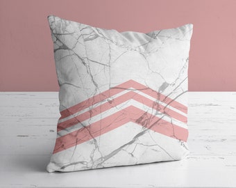 Preppy pillow case, elegant and soft marble pillow case