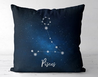 Pisces zodiac sign pillow.
