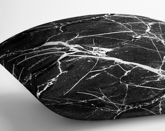 Black marble pillow case