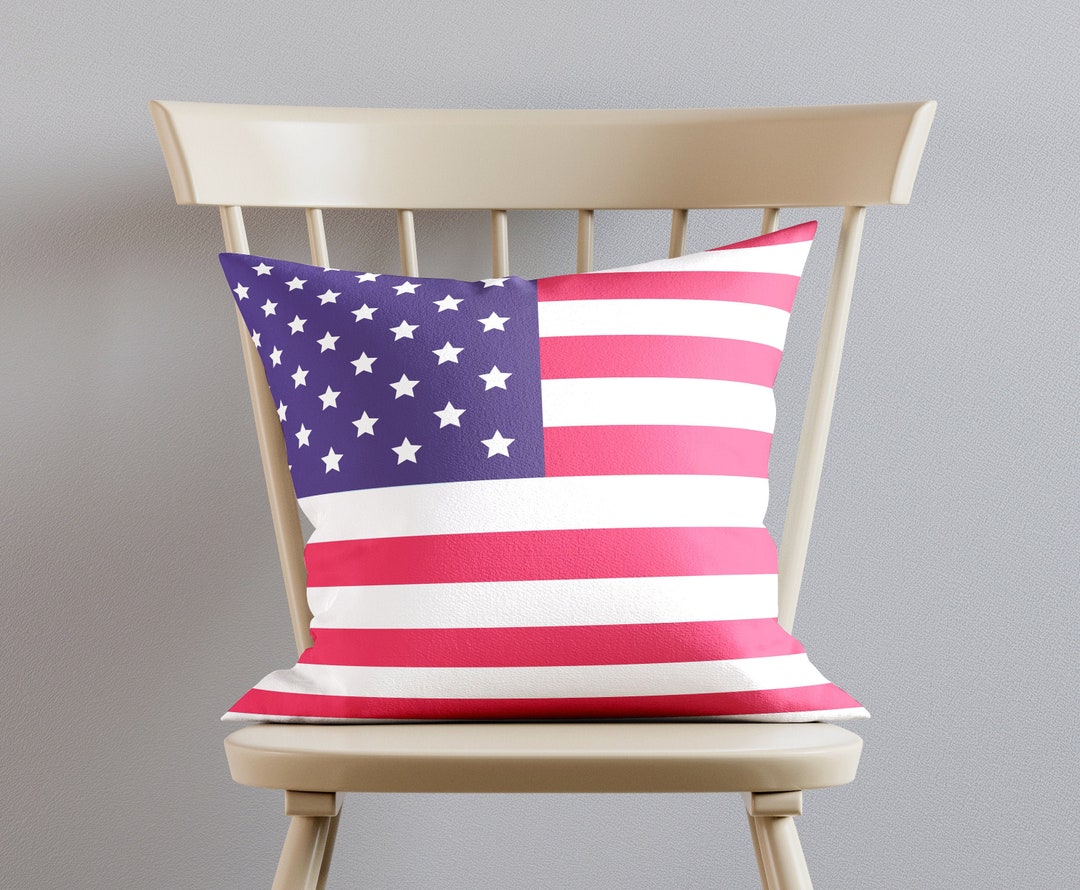USA Flag Pillow American's Symbol Etsy