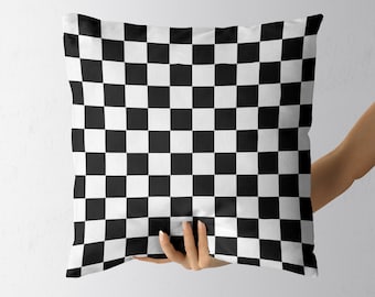 Pillow with checkered pattern  