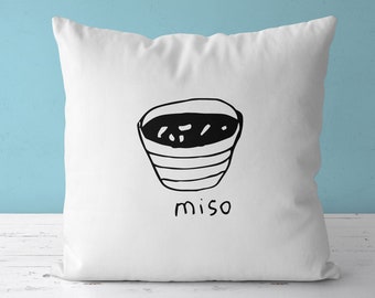 Cool japan throw pillow for food lovers