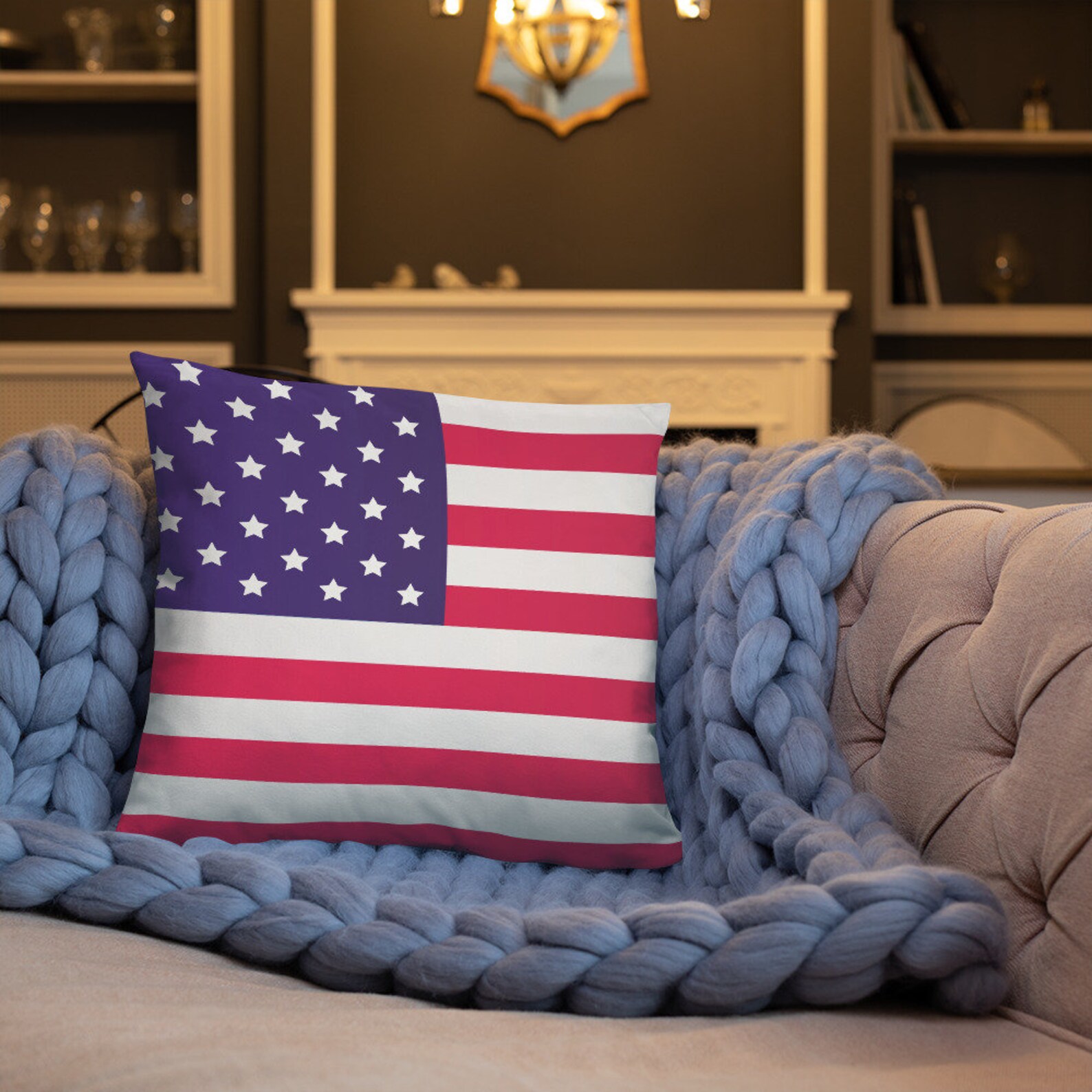 USA Flag Pillow American's Symbol Etsy