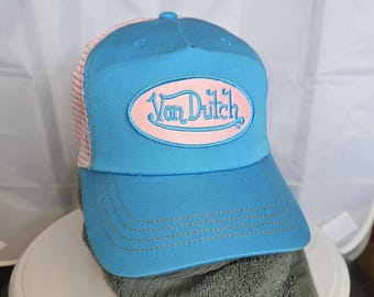 Von Dutch トラッカーキャップ ライトグリーン Von Dutch メッシュトラッカーキャップ 黒/黄緑Y2k